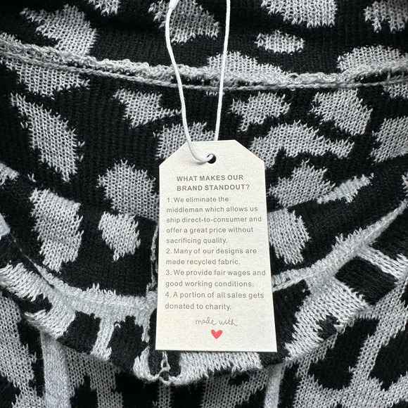 NEW! Made With Love Women’s Oversized Medium Cowl Neck Long Sleeve Sweater, V554 - Picture 14 of 15